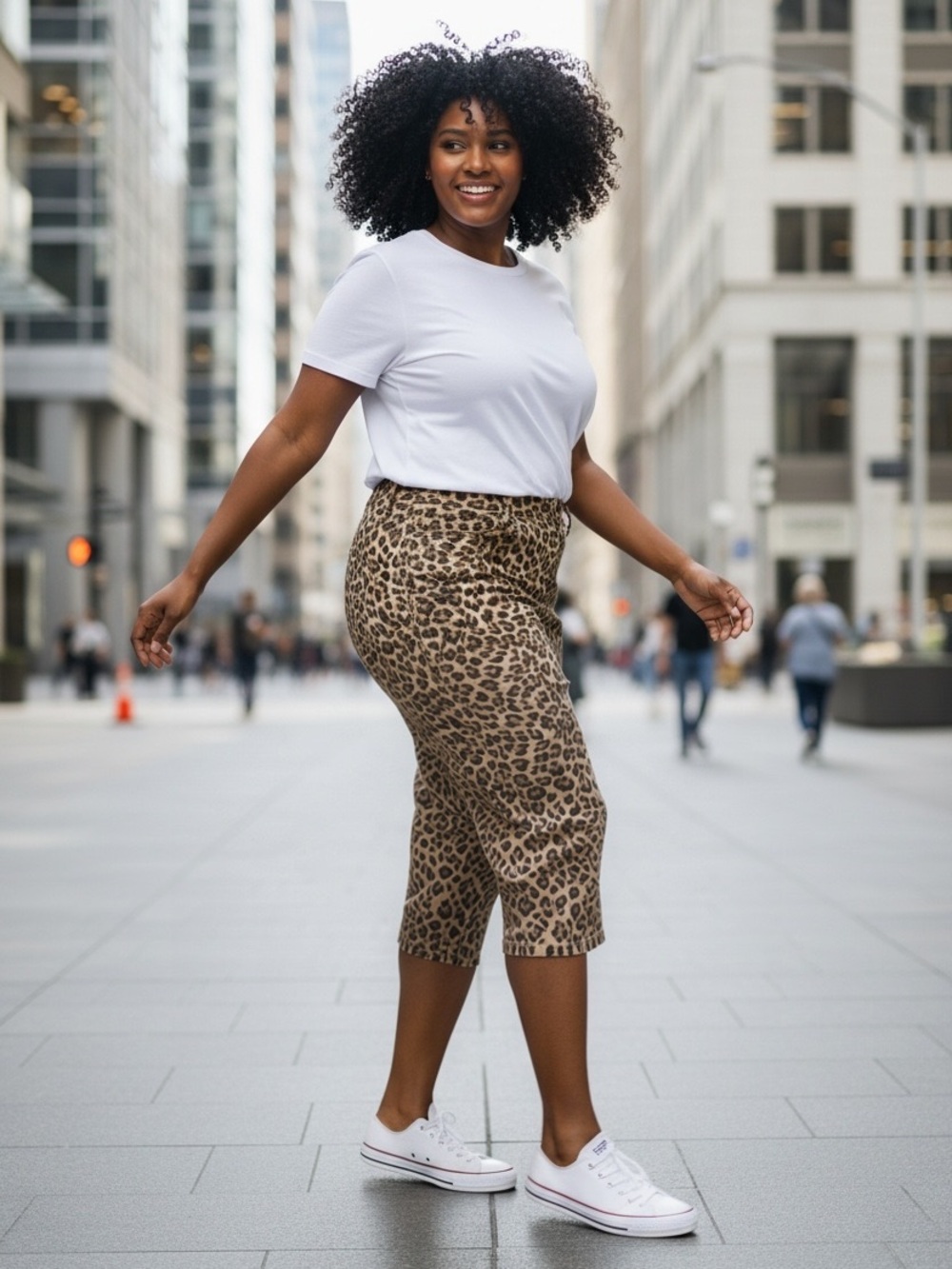 Leopard Print Kids Leggings - Brown